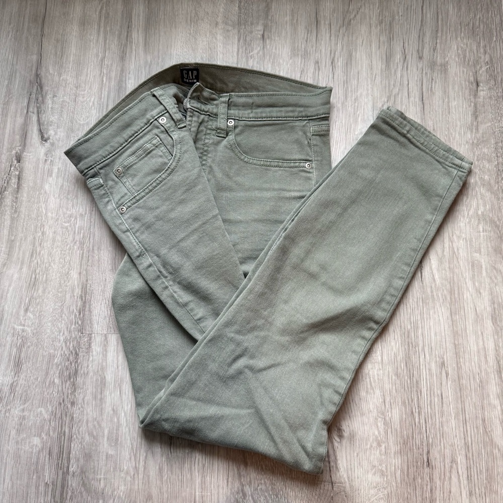 GAP Olive Green Skinny Jeans